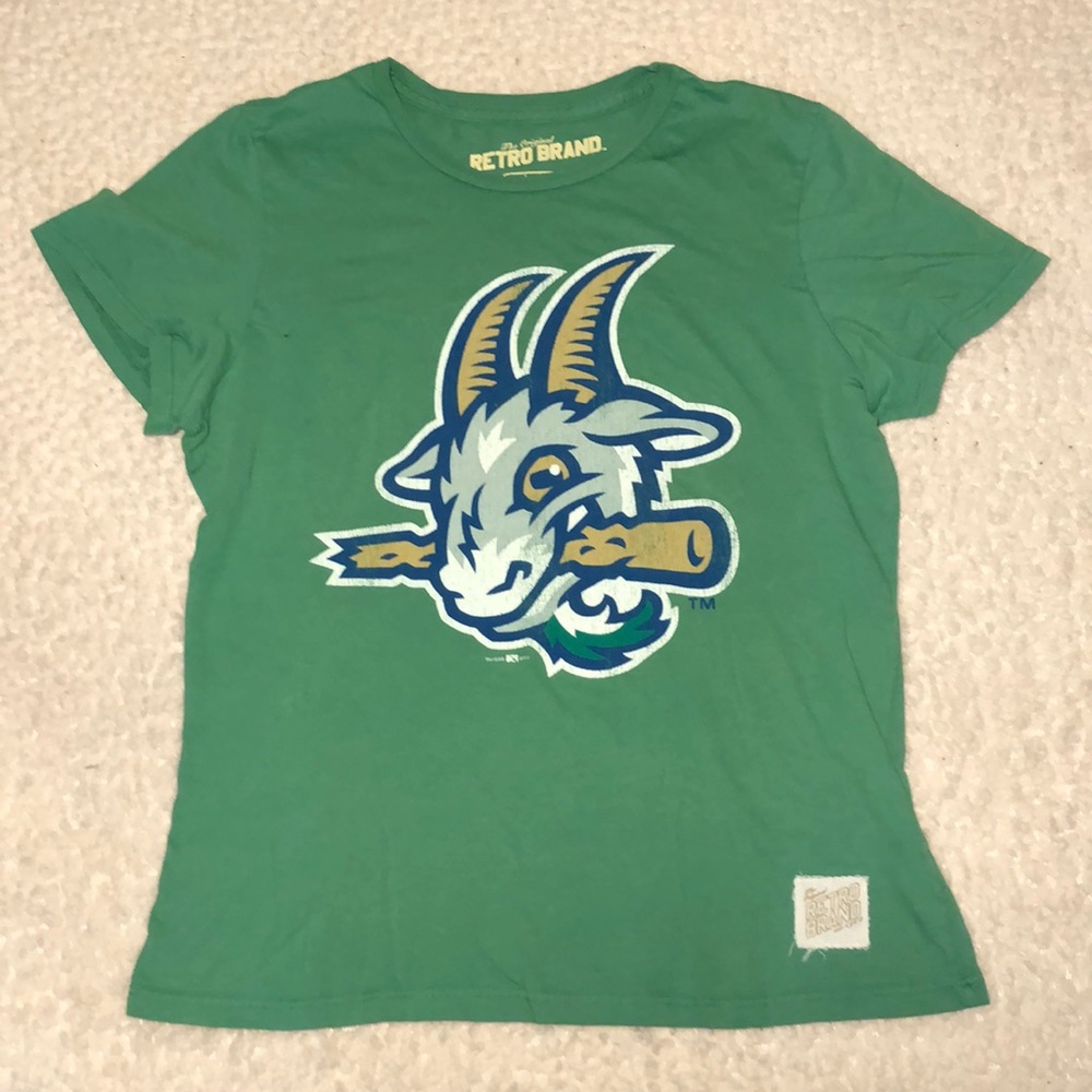 Women's Green Graphic Tee - Goat Logo